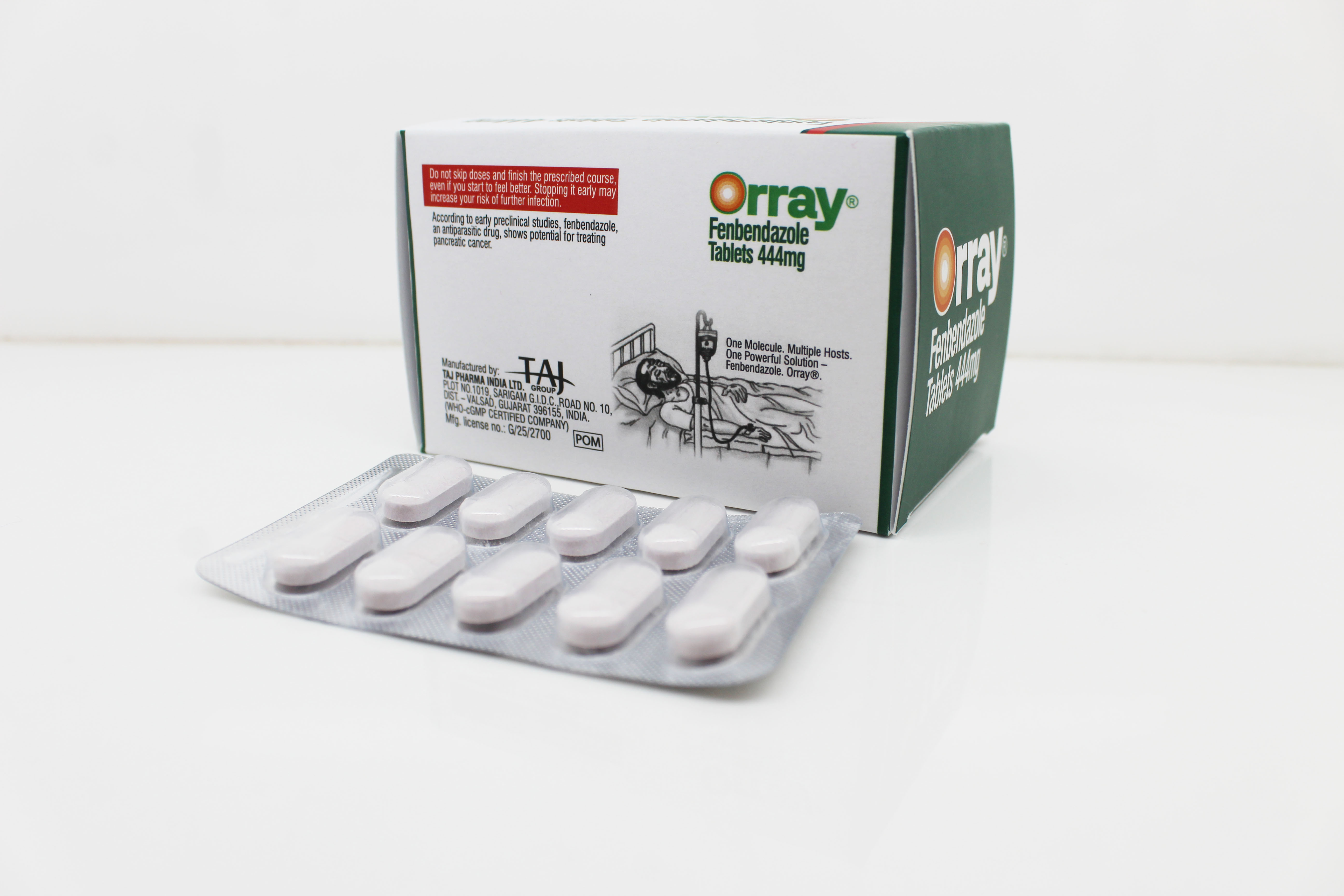 Fenbendazole Tablets 444mg - Fenbendazole Tablets 444mg Manufacturer & Suppliers In India manufactured by Taj Pharma India for global export